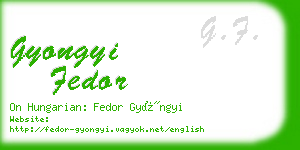 gyongyi fedor business card